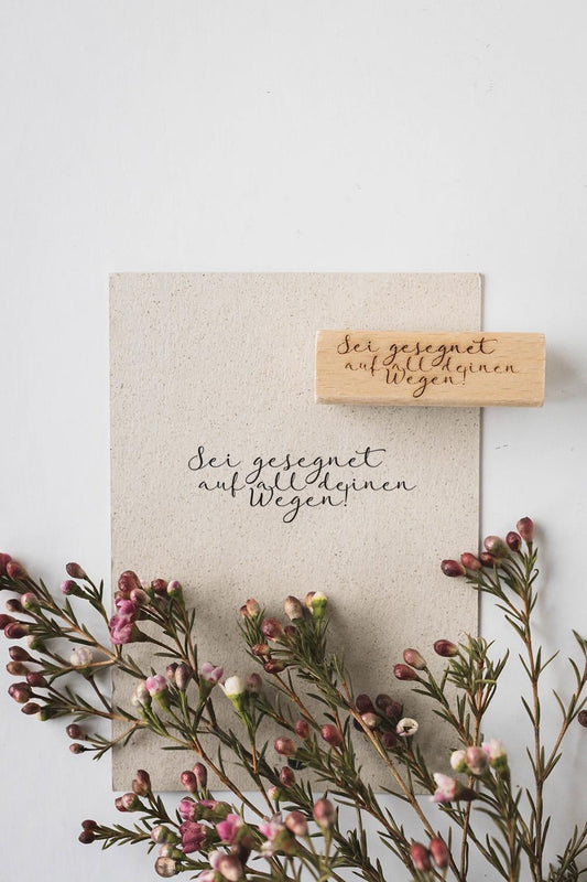 Sei gesegnet auf all deinen Wegen Stempel, Gottes Segen, God bless you, Geburtstagskarte christlich, Geschenk Stempel, Botschaft HS080