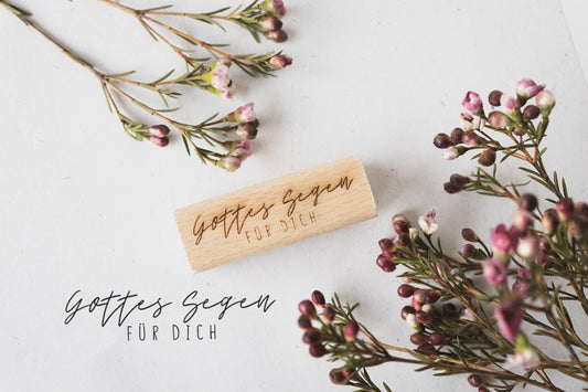 Gottes Segen für dich Stempel, Gottes Segen Stempel, God bless you, Geburtstagskarte christlich, Geschenk Stempel, Botschaft Stempel, HS079