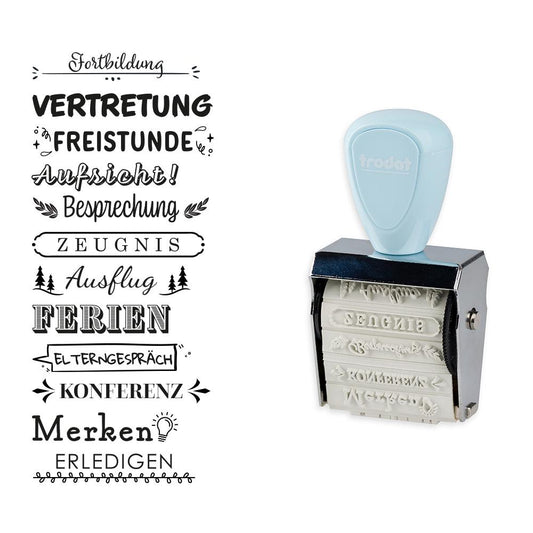 Stempel Schulplaner Lehrer Stempel Hausaufgabenheft Kalender Grundschule Grundschullehrer Planer Terminkalender Trodat Creative Mini PR025