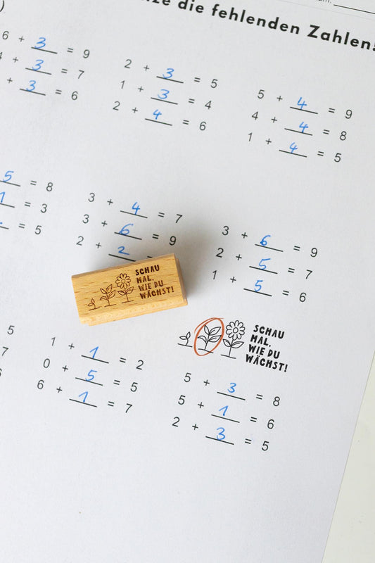 Lehrerstempel Growth Mindset Pflanzen A Motivationsstempel positiv Belohnungsstempel, Grundschule Selbstreflexion Wachstum Bewertung HS144
