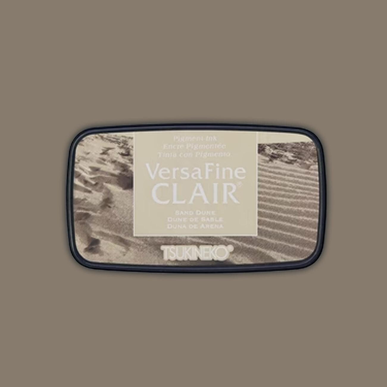 Stempelkissen Versa Fine Clair "Sand Dune" Beige Sand Hellbeige Greige Grau Graubeige