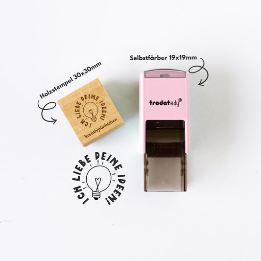 Lehrerstempel "Ich liebe deine Ideen" Motivationsstempel positiv Belohnung Grundschule Growth Mindset Rückmeldung Geschenk Lehrer HS161