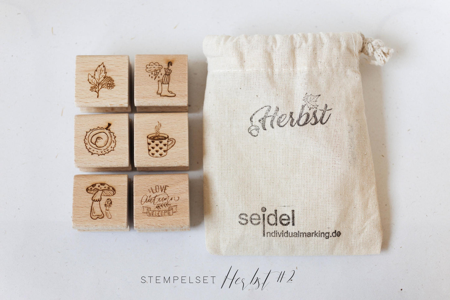 Stempelset Herbst | Motivstempel Herbst | DIY Zubehör | Bastelzubehör Herbst | Herbst Basteln | Stempel Natur | Stempel Igel HS022