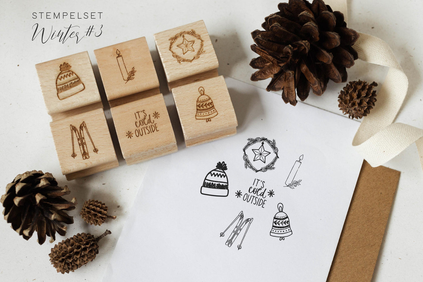 Stempelset Winter | Motivstempel Winter | DIY Zubehör | Bastelzubehör Weihnachten | Winter Basteln | Motivstempel Weihnachten HS021