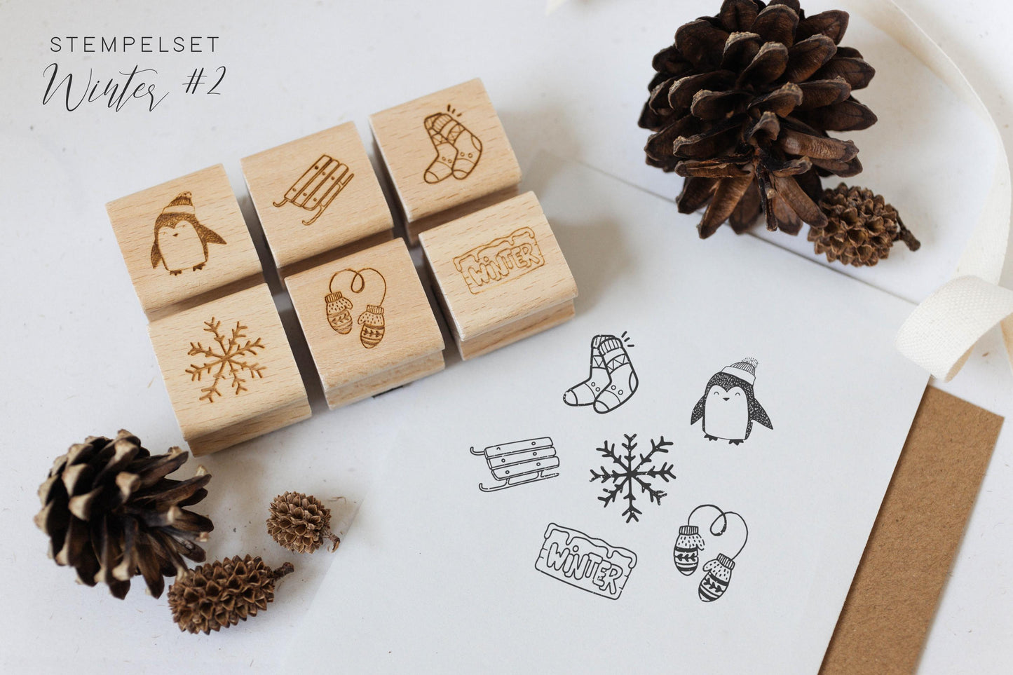Stempelset Winter | Motivstempel Winter | DIY Zubehör | Bastelzubehör Weihnachten | Winter Basteln | Motivstempel Weihnachten HS021