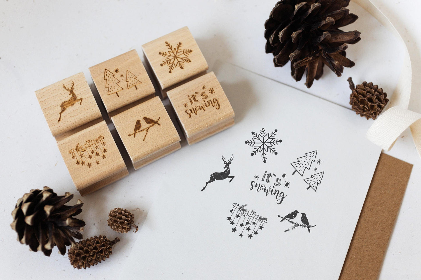 Stempelset Winter | Motivstempel Winter | DIY Zubehör | Bastelzubehör Weihnachten | Winter Basteln | Motivstempel Weihnachten HS021