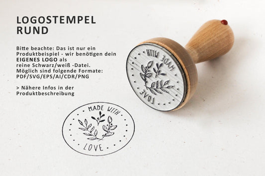Logostempel, personalisierter Logostempel, Stempel mit eigenem Logo, Firmenstempel, Stempel mit deinem Logo, Stempel eigenes Design HS004