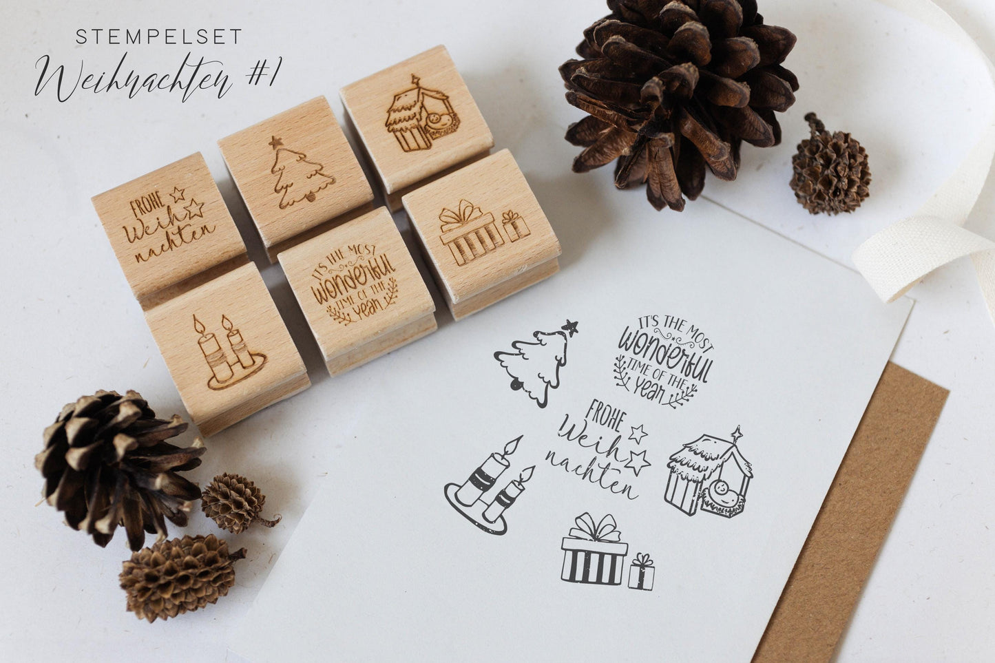 Stempelset Weihnachten | Motivstempel Weihnachten | DIY Zubehör | Bastelzubehör Weihnachten | Winter Basteln | Motivstempel Winter HS020