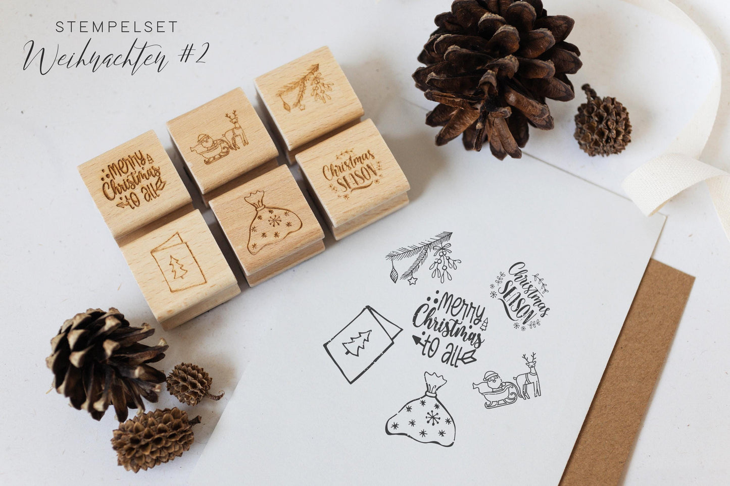 Stempelset Weihnachten | Motivstempel Weihnachten | DIY Zubehör | Bastelzubehör Weihnachten | Winter Basteln | Motivstempel Winter HS020