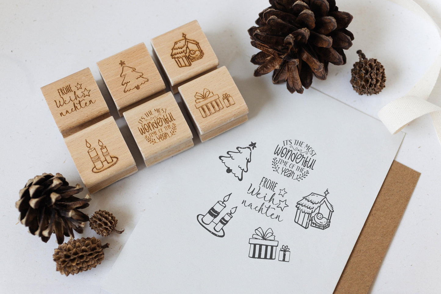 Stempelset Weihnachten | Motivstempel Weihnachten | DIY Zubehör | Bastelzubehör Weihnachten | Winter Basteln | Motivstempel Winter HS020