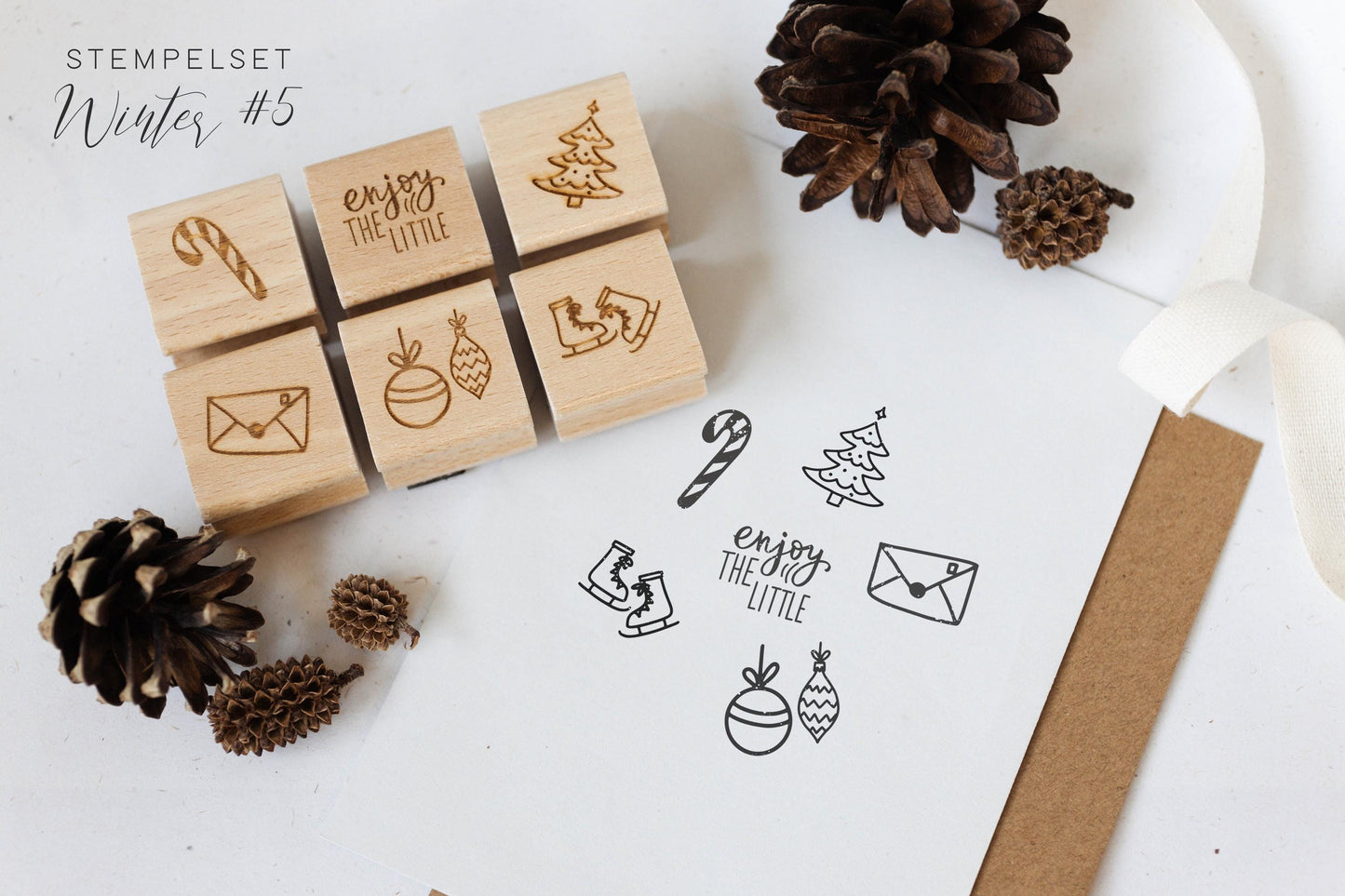 Stempelset Winter | Motivstempel Winter | DIY Zubehör | Bastelzubehör Weihnachten | Winter Basteln | Motivstempel Weihnachten HS021