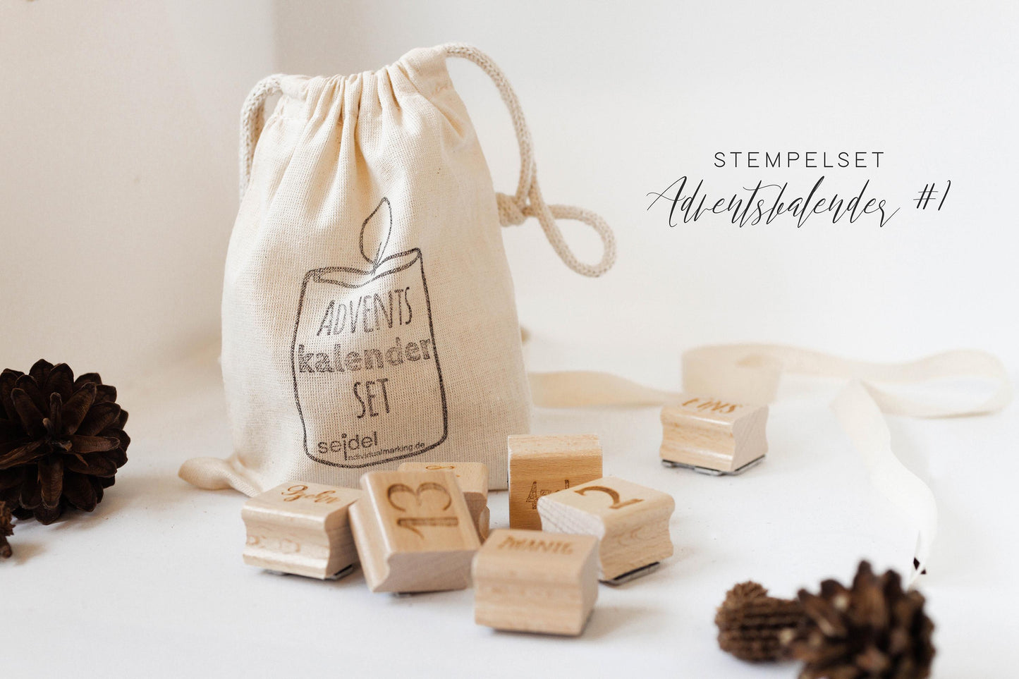 Stempelset Adventskalender, DIY Adventskalender, Adventskalender personalisiert, Basteln, Stempel Weihnachten, Weihnachtsgeschenk HS019
