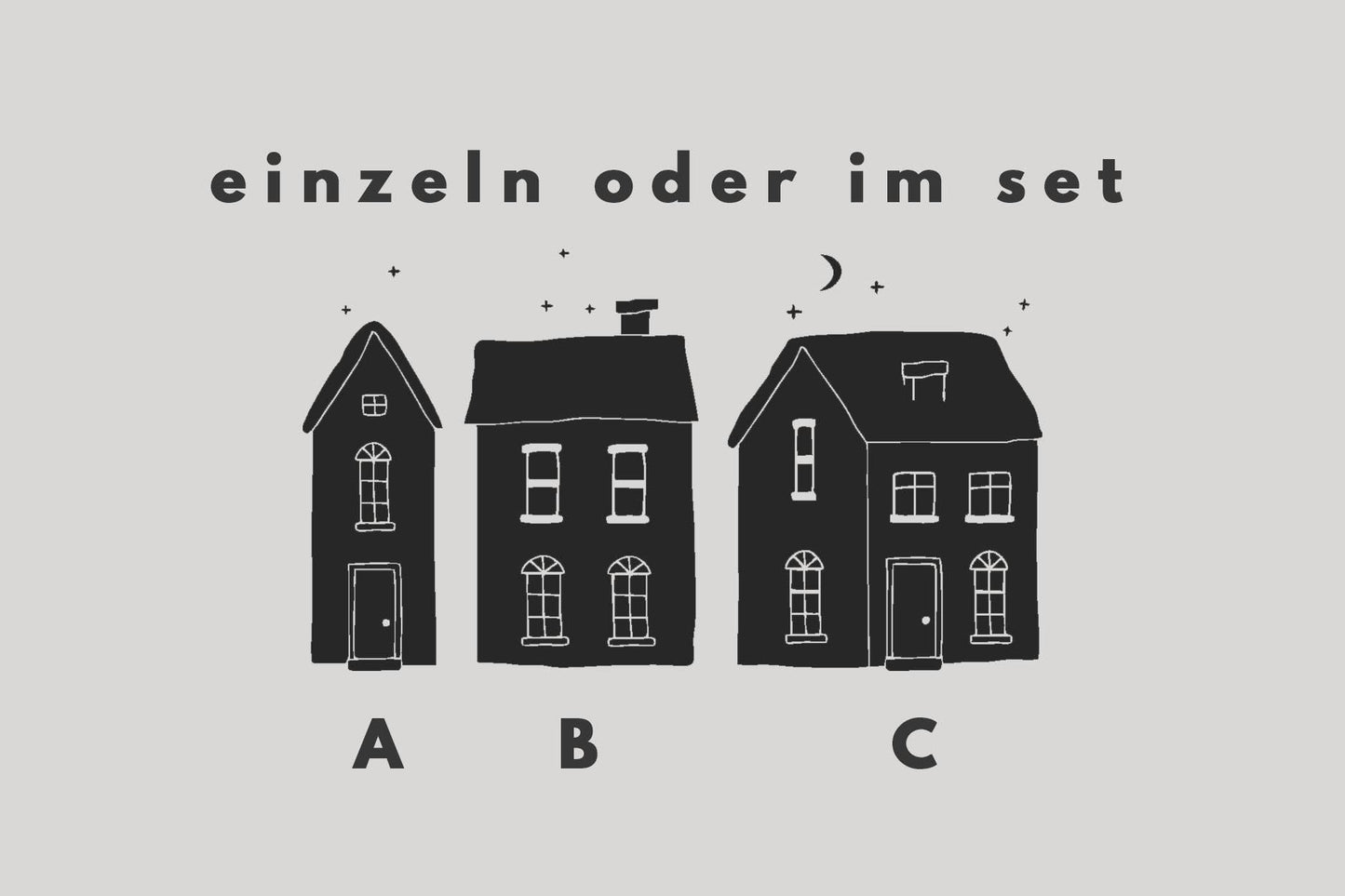 Stempel Häuser Weihnachten, Stempel Haus Weihnachten, Stempel Winter Häuschen, Stempel Weihnachten, Stempel Winter, Geschenkanhänger HS013
