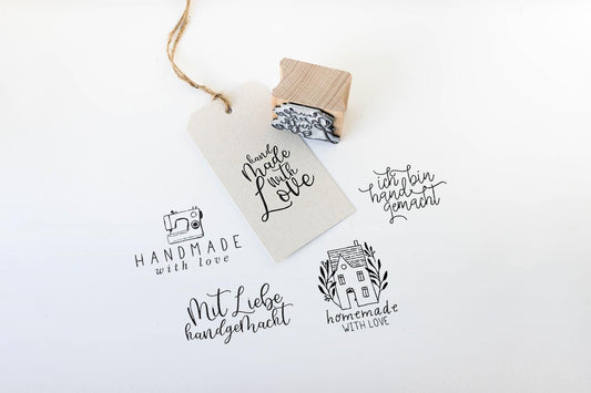 Stempel Handmade, Made with love Stempel, Handmadestempel für Selbstgemachtes, Mit Liebe selbstgemacht Stempel, Stempel Handgemacht HS006