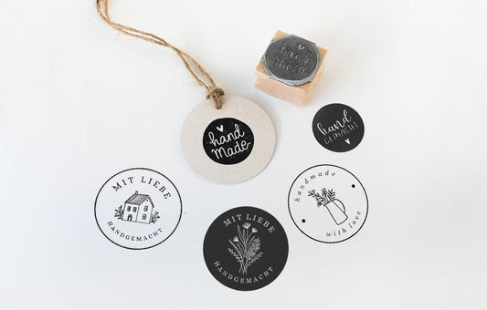 Stempel Handmade, Made with love Stempel, Handmadestempel für Selbstgemachtes, Mit Liebe selbstgemacht Stempel, Stempel Handgemacht HS005