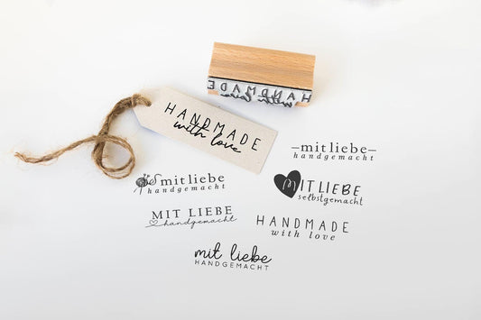Stempel Handmade, Made with love Stempel, Handmadestempel für Selbstgemachtes, Mit Liebe selbstgemacht Stempel, Stempel Handgemacht HS007
