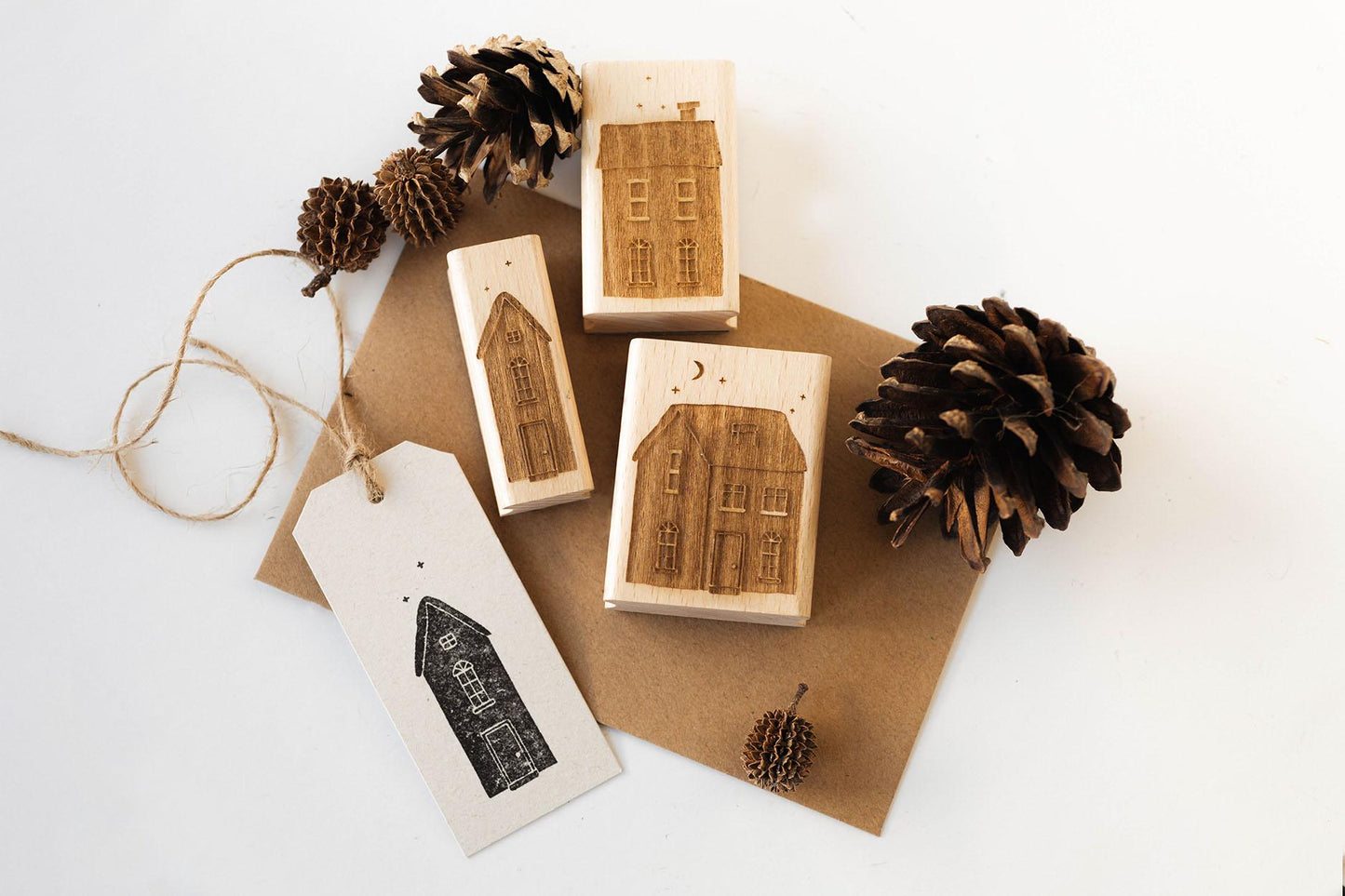 Stempel Häuser Weihnachten, Stempel Haus Weihnachten, Stempel Winter Häuschen, Stempel Weihnachten, Stempel Winter, Geschenkanhänger HS013