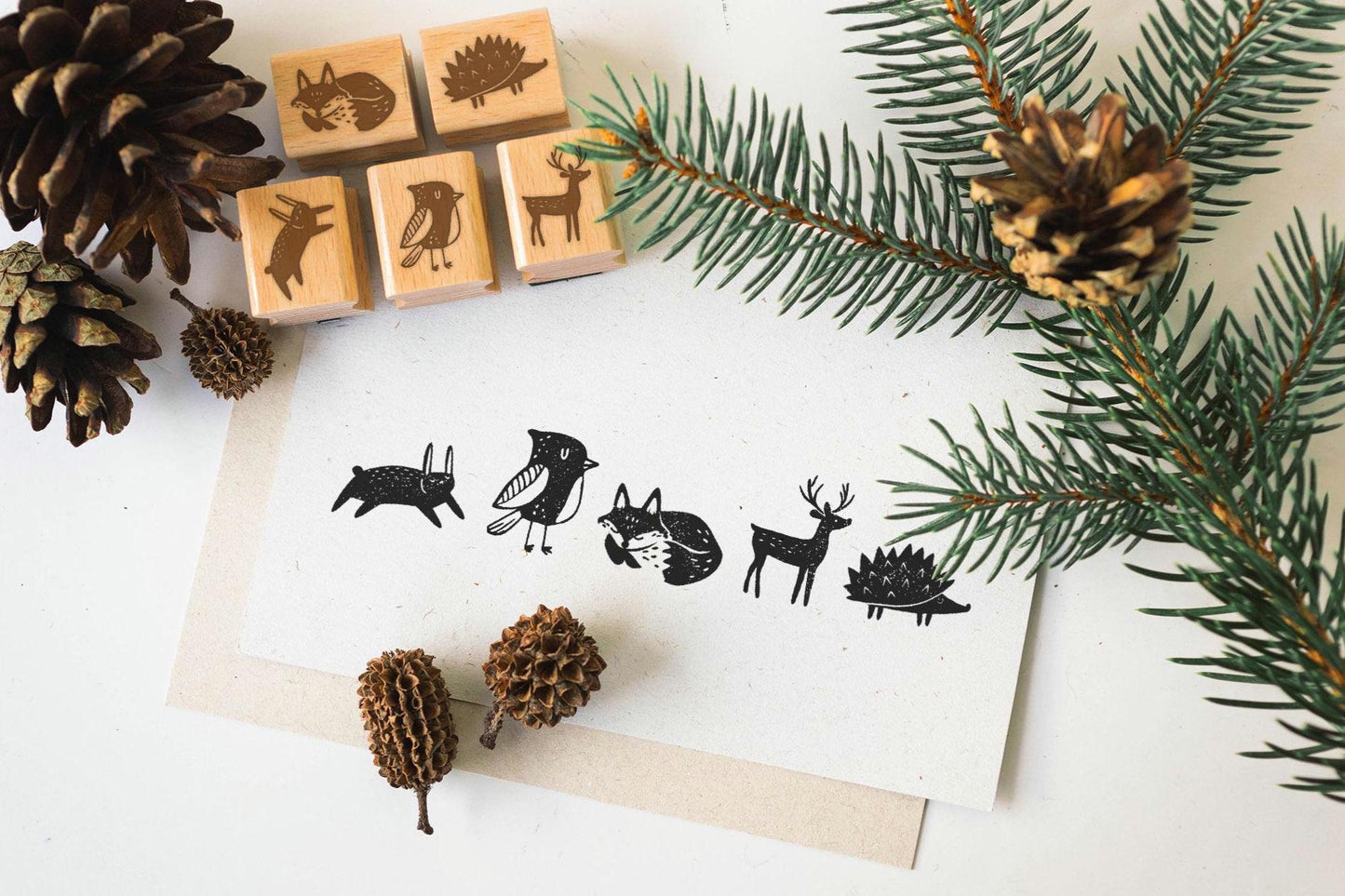 Stempelset Waldtiere Klein, Motivstempel Tiere, Stempel Winter Herbst Weihnachten, Stempel Tiere, Stempel Scandi Tiere, Stempel Winter HS018