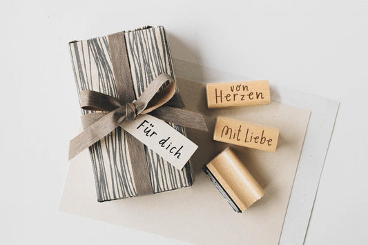 3er Stempelset Herzensbotschaft, Stempel Für dich, Stempel Von Herzen, Stempel Mit Liebe, Stempel Geschenk, Stempel Selbstgemacht  HS010