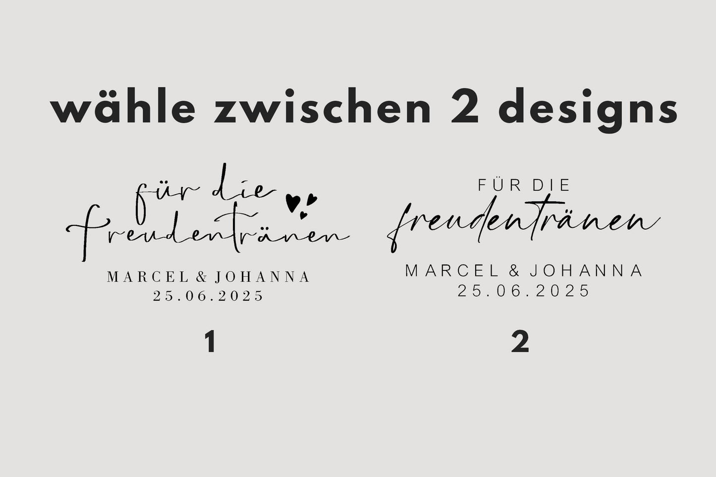 Für die Freudentränen Stempel personalisierbar Taschentücher Hochzeit Hochzeitsstempel Happy Tears Kirche Hochzeit Stempel HS034