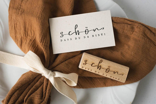 Stempel Hochzeit Schön dass du da bist, Party Stempel, Hochzeit Stempel, Feier Stempel, Tischkarte Stempel, Stempel Einladung HS037