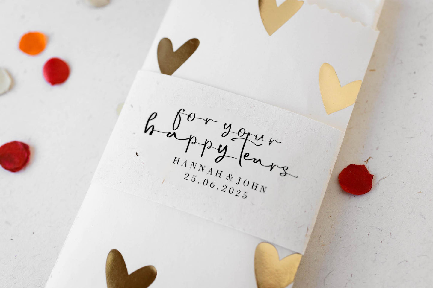 For your happy tears Stempel personalisierbar Taschentücher Hochzeit Hochzeitsstempel Happy Tears Kirche Hochzeit Stempel HS039