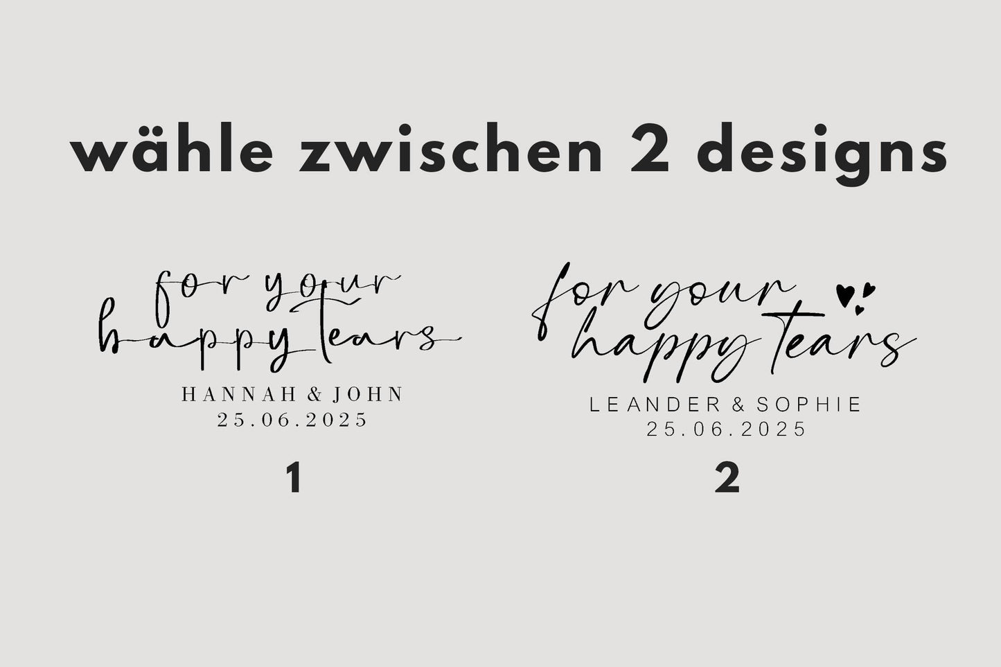 For your happy tears Stempel personalisierbar Taschentücher Hochzeit Hochzeitsstempel Happy Tears Kirche Hochzeit Stempel HS039