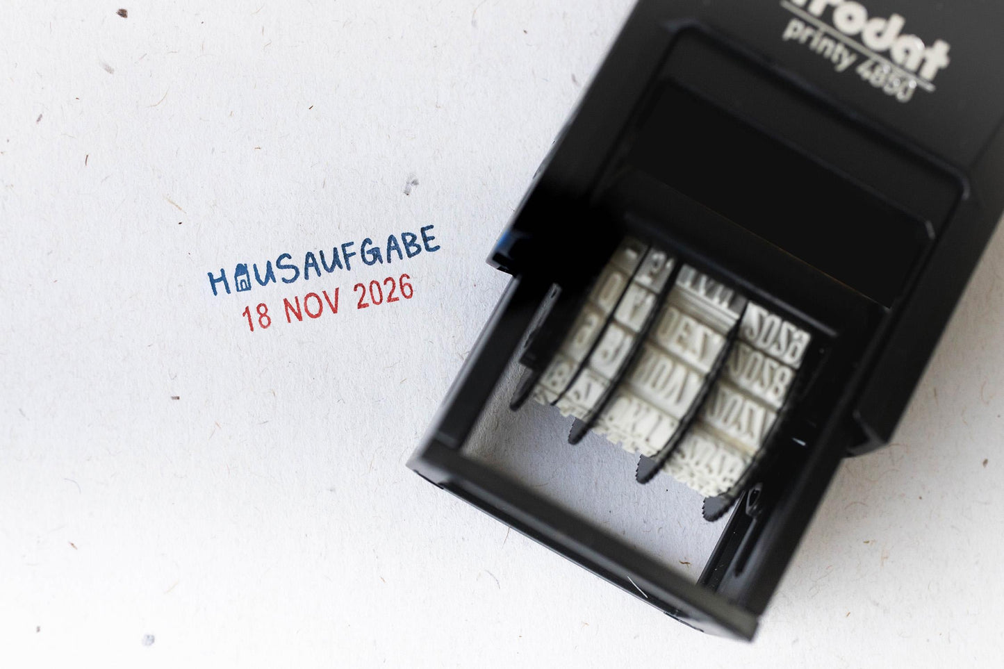 Hausaufgaben Stempel Datum Lehrerstempel Selbstfärber erledigt Grundschullehrer Korrektur Stempel Trodat Printy 4850 PR008