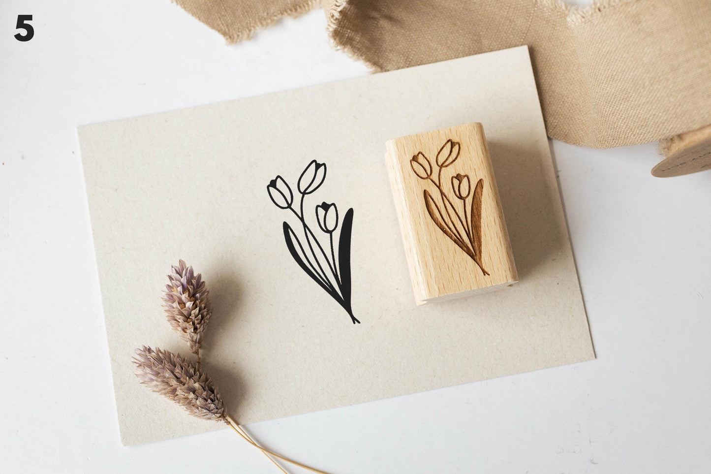 Stempelset Blumen 1 Zweige, Motivstempel, Stempel Frühling, Natur, Stempel Kränze Scrapbooking Stempel, Bullet Journal Stempel HS089