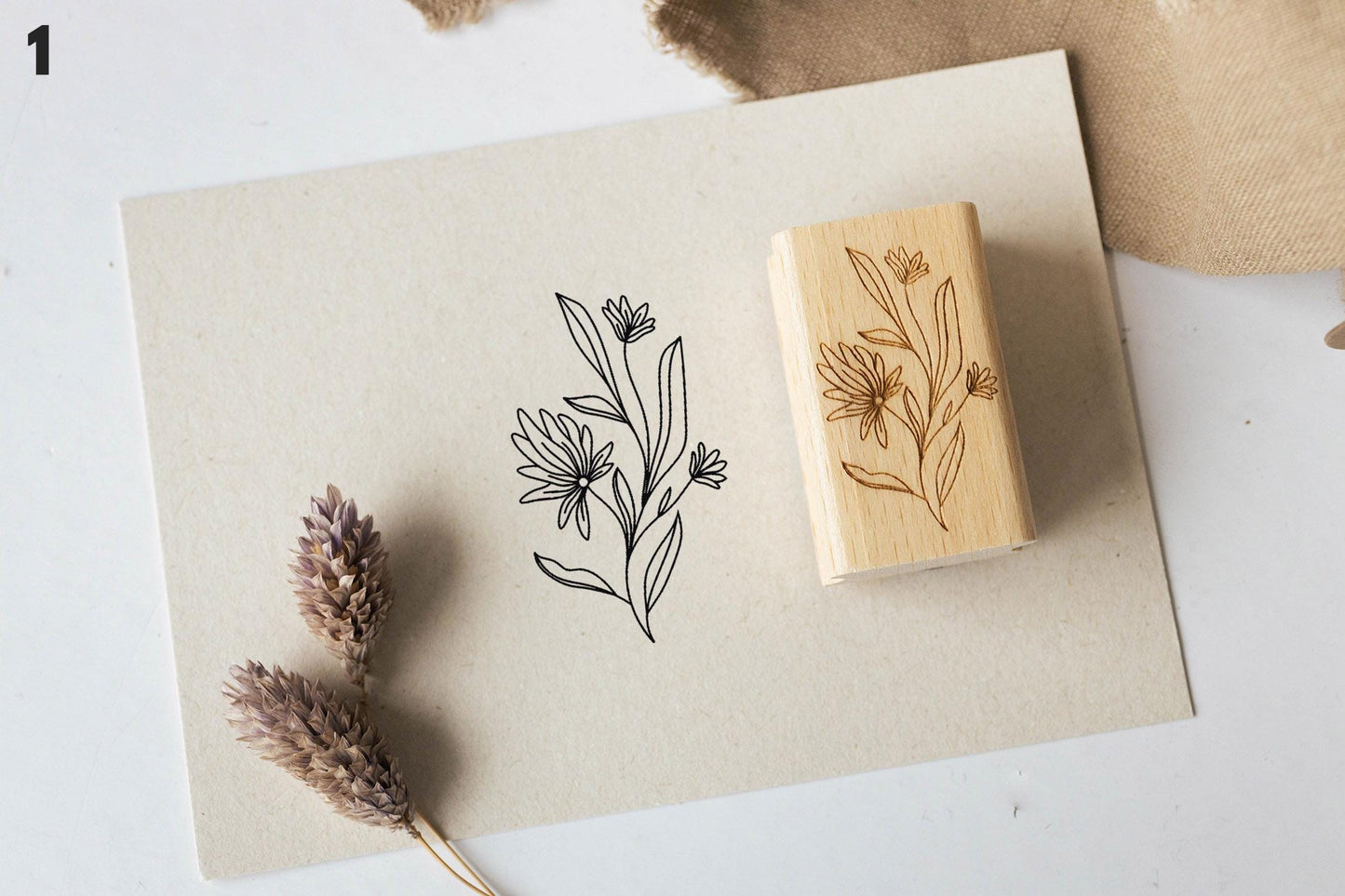 Stempelset Blumen 3 Zweige, Motivstempel, Stempel Frühling, Natur, Stempel Kränze Scrapbooking Stempel Bullet Tulpen Stempel Boho HS091