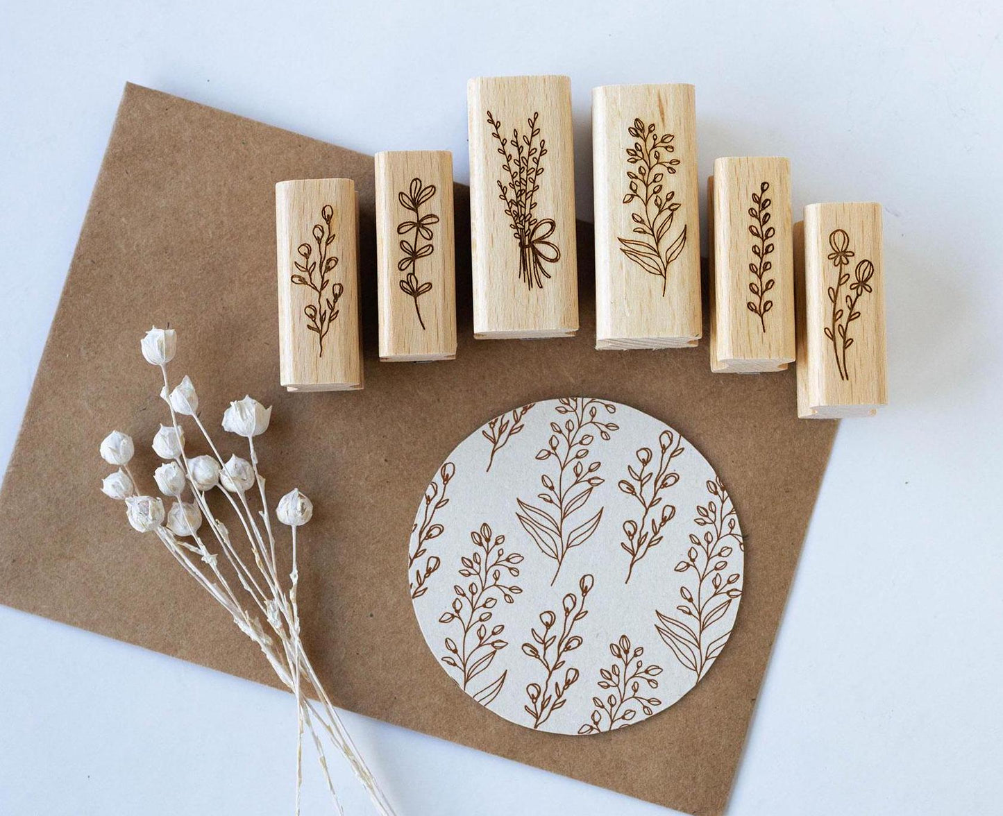 Stempelset Zweige 1, Motivstempel, Stempel Herbst, Natur, Stempel Kränze, Stempel Blumen, Scrapbooking Stempel, Bullet Journal Stempel HS023