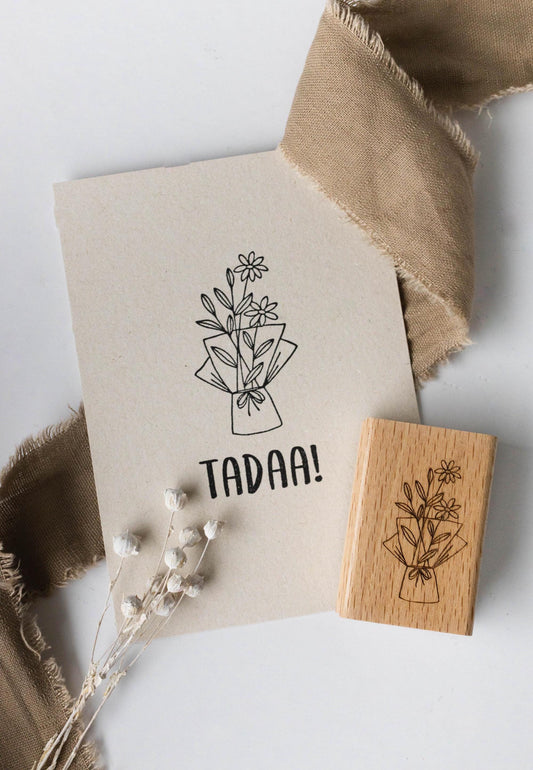 Stempel Blumen Blumenstrauß 2 Zweige, Motivstempel, Stempel Frühling, Natur, Stempel Kranz Scrapbooking Stempel  Journal Karte Stempel HS098