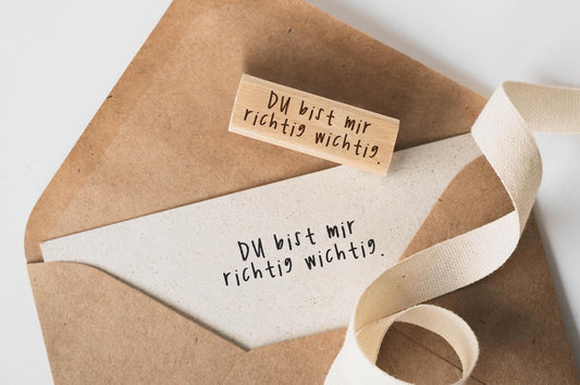 Du bist mir richtig wichtig Stempel, Geburtstag Stempel, Liebe Grüße, Karte Stempel, Grußkarte, Geschenk Stempel, Wertvoll Stempel, HS104