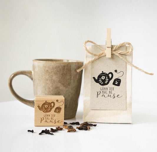 Gönn dir mal ne Pause Stempel, DIY Geschenkanhänger, Liebe Grüße, Karte Stempel, Grußkarte, Geschenk Stempel, Bullet Journal Stempel HS085