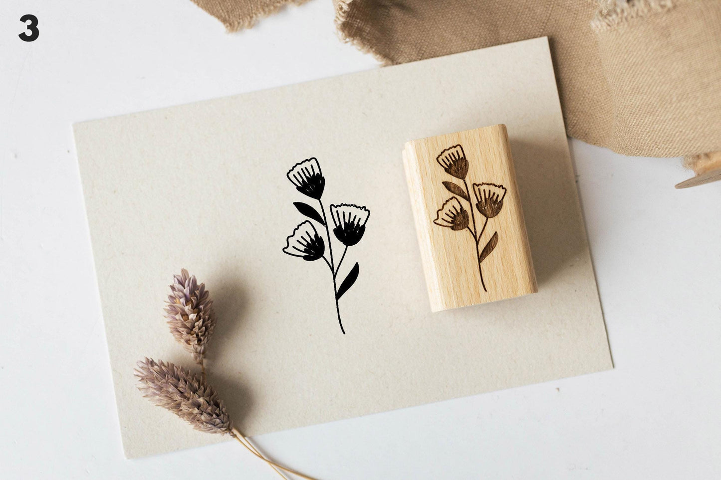 Stempelset Blumen 1 Zweige, Motivstempel, Stempel Frühling, Natur, Stempel Kränze Scrapbooking Stempel, Bullet Journal Stempel HS089