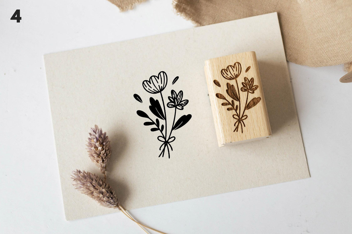 Stempelset Blumen 1 Zweige, Motivstempel, Stempel Frühling, Natur, Stempel Kränze Scrapbooking Stempel, Bullet Journal Stempel HS089
