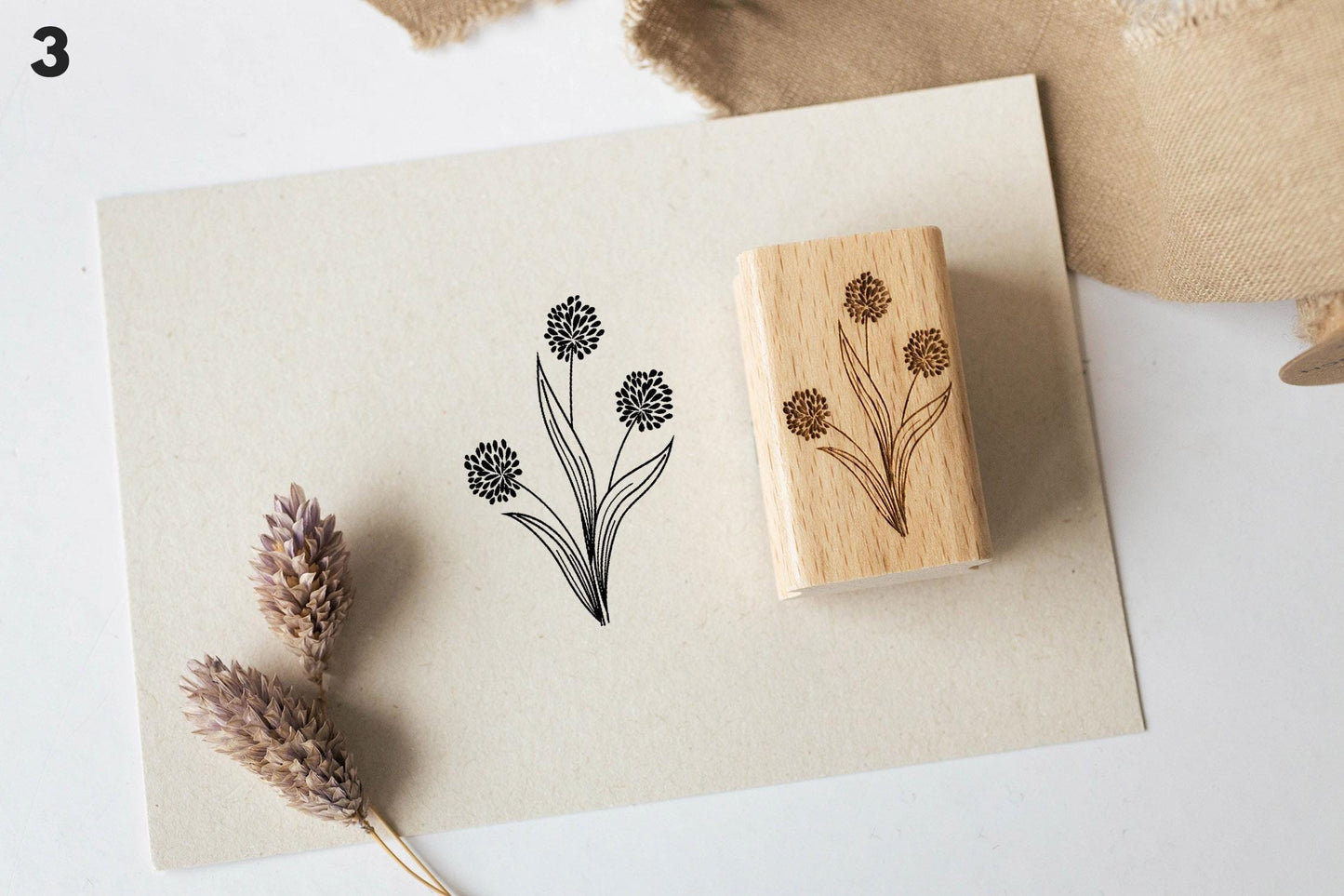 Stempelset Blumen 2 Zweige, Motivstempel, Stempel Frühling, Natur, Stempel Kränze Scrapbooking Stempel, Bullet Journal Stempel Boho HS090