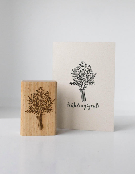Stempel Blumen Blumenstrauß 1 Zweige, Motivstempel, Stempel Frühling, Natur, Stempel Kranz Scrapbooking Stempel  Journal Karte Stempel HS097