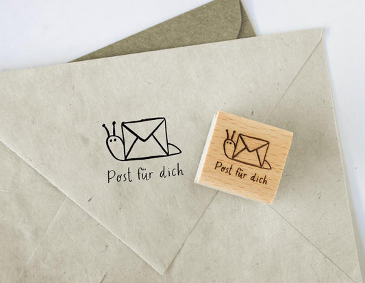 Post für dich Brief Schneckenpost Stempel Karte Geschenk Geburtstag Briefumschlag Geschenkpapier Für dich Nachricht HS114