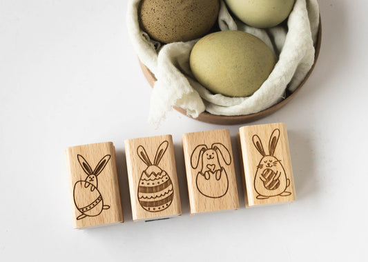 Osterhase Stempelset Hase Stempel , Frohe Ostern Stempel, Oster Geschenke DIY, Basteln Ostern, Frühling Stempel, Basteln, Ostermotiv HS117