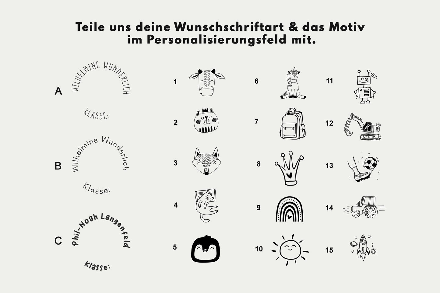 Namensstempel Kinder Schulstempel Klasse Schulanfang Geschenk  Stempel Kinder Schulbuch lustig niedlich Kinderstempel personalisiert HS119