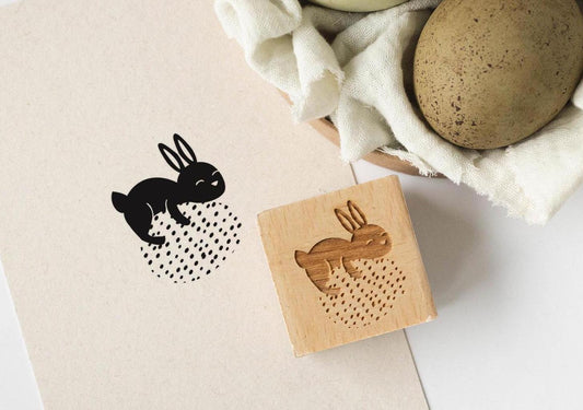 Osterhase Hase mit Osterei Stempel , Frohe Ostern Stempel, Oster Geschenke DIY, Basteln Ostern, Frühling Stempel, Basteln, Ostermotiv HS109