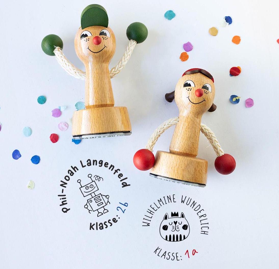 Namensstempel Kinder Schulstempel Klasse Schulanfang Geschenk Stempel Kinder Schulbuch lustig niedlich Kinderstempel personalisiert HS118