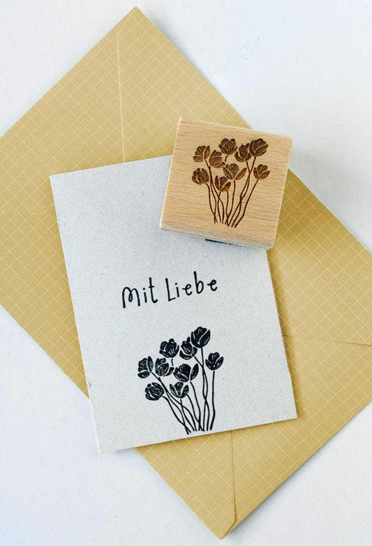 Tulpen Stempel, Blumen Frühblüher Garten Stempel, Scandi,  DIY, Basteln, Frühling Stempel, Basteln, Naturmotiv, Natur, Zweige, Blätter HS113