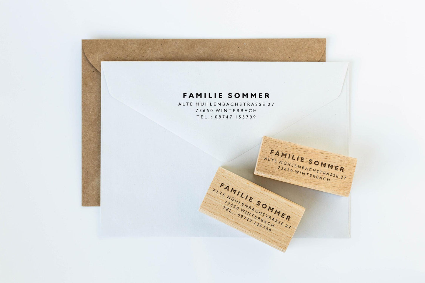 Adressstempel 2, Textstempel mit Adresse,  Stempel mit Namen und Adresse, personalisiert, Geschenk, Stempel Name, Namensstempel HS001