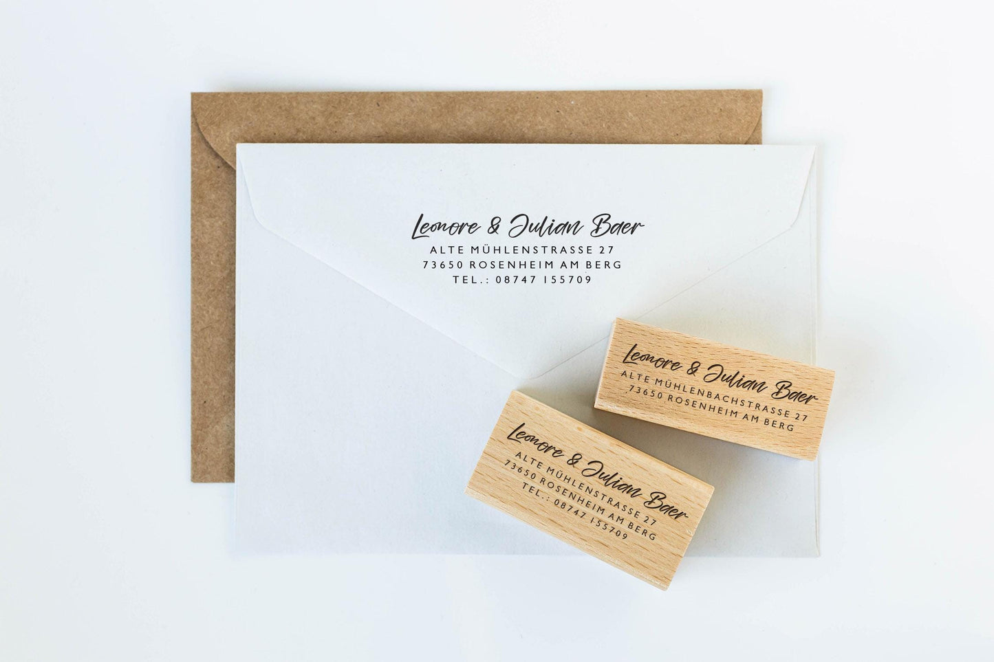 Adressstempel 3, Textstempel mit Adresse,  Stempel mit Namen und Adresse, personalisiert, Geschenk, Stempel Name, Namensstempel HS001