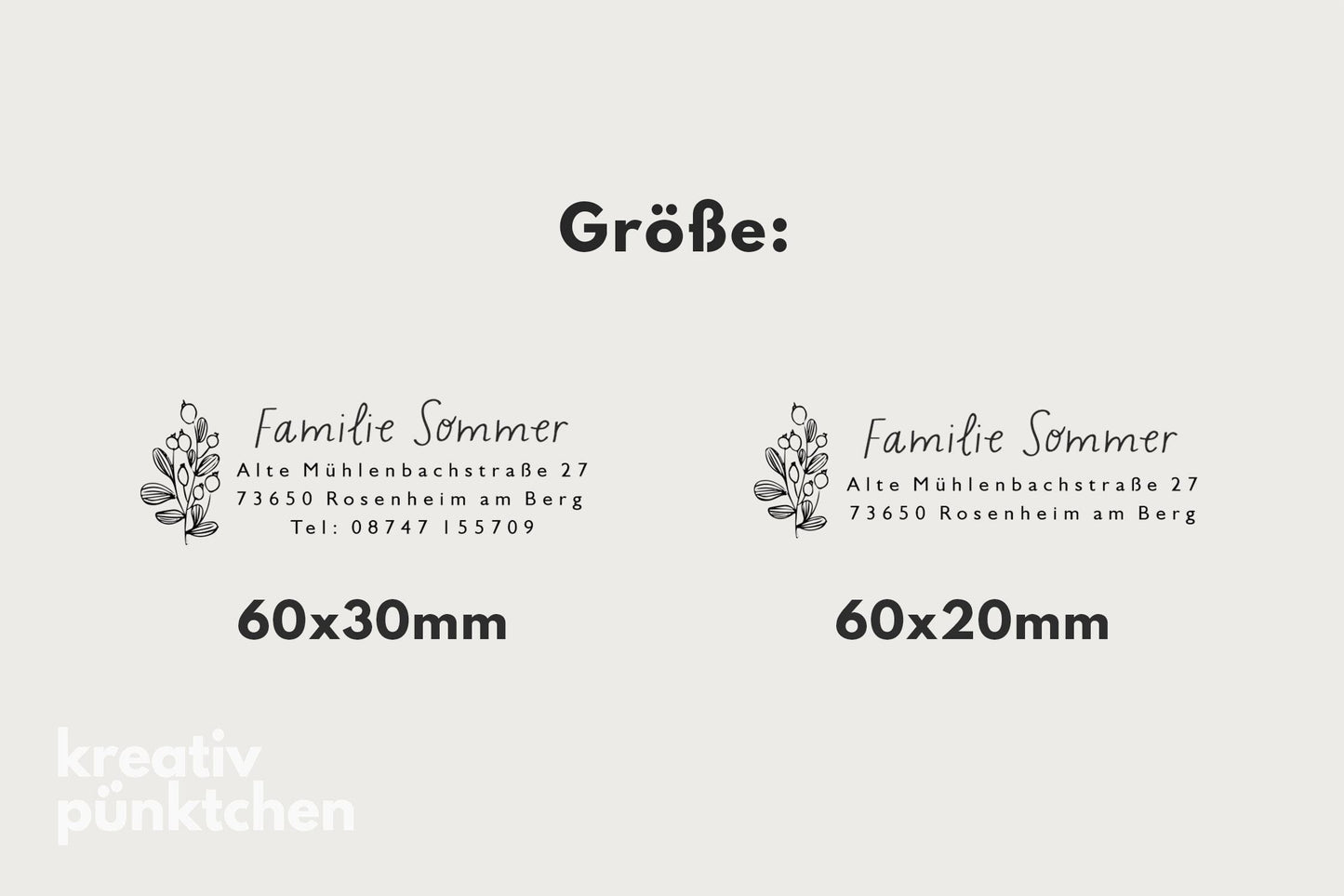 Adressstempel 4, Textstempel mit Adresse,  Stempel mit Namen und Adresse, personalisiert, Geschenk, Stempel Name, Namensstempel HS001