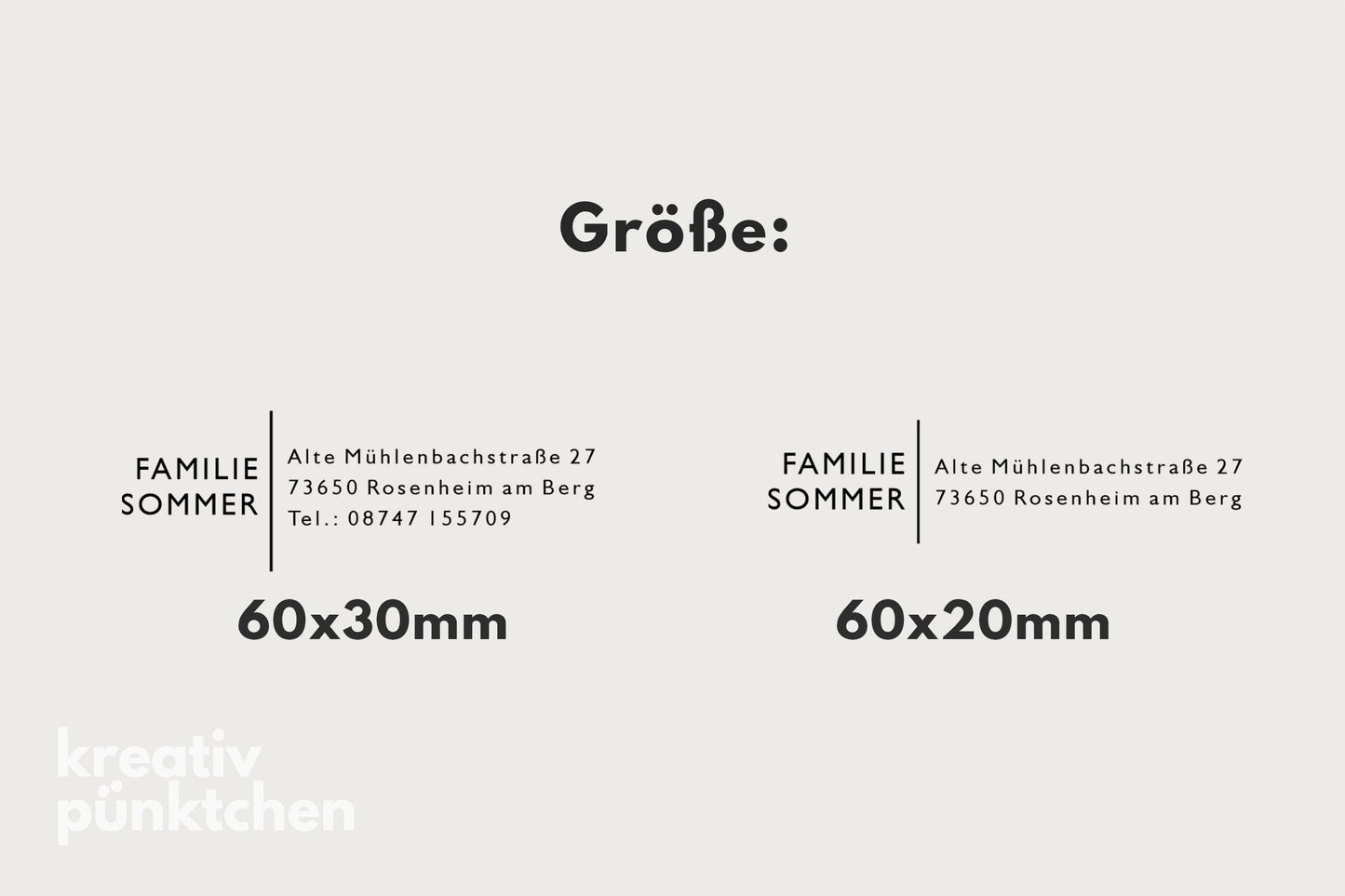 Adressstempel 6, Textstempel mit Adresse,  Stempel mit Namen und Adresse, personalisiert, Geschenk, Stempel Name, Namensstempel HS001