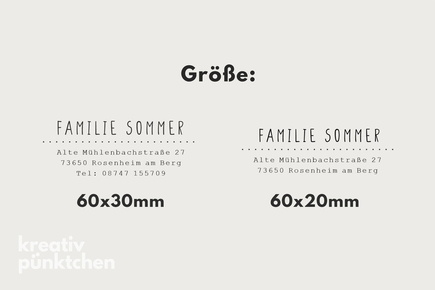 Adressstempel 7, Textstempel mit Adresse,  Stempel mit Namen und Adresse, personalisiert, Geschenk, Stempel Name, Namensstempel HS001