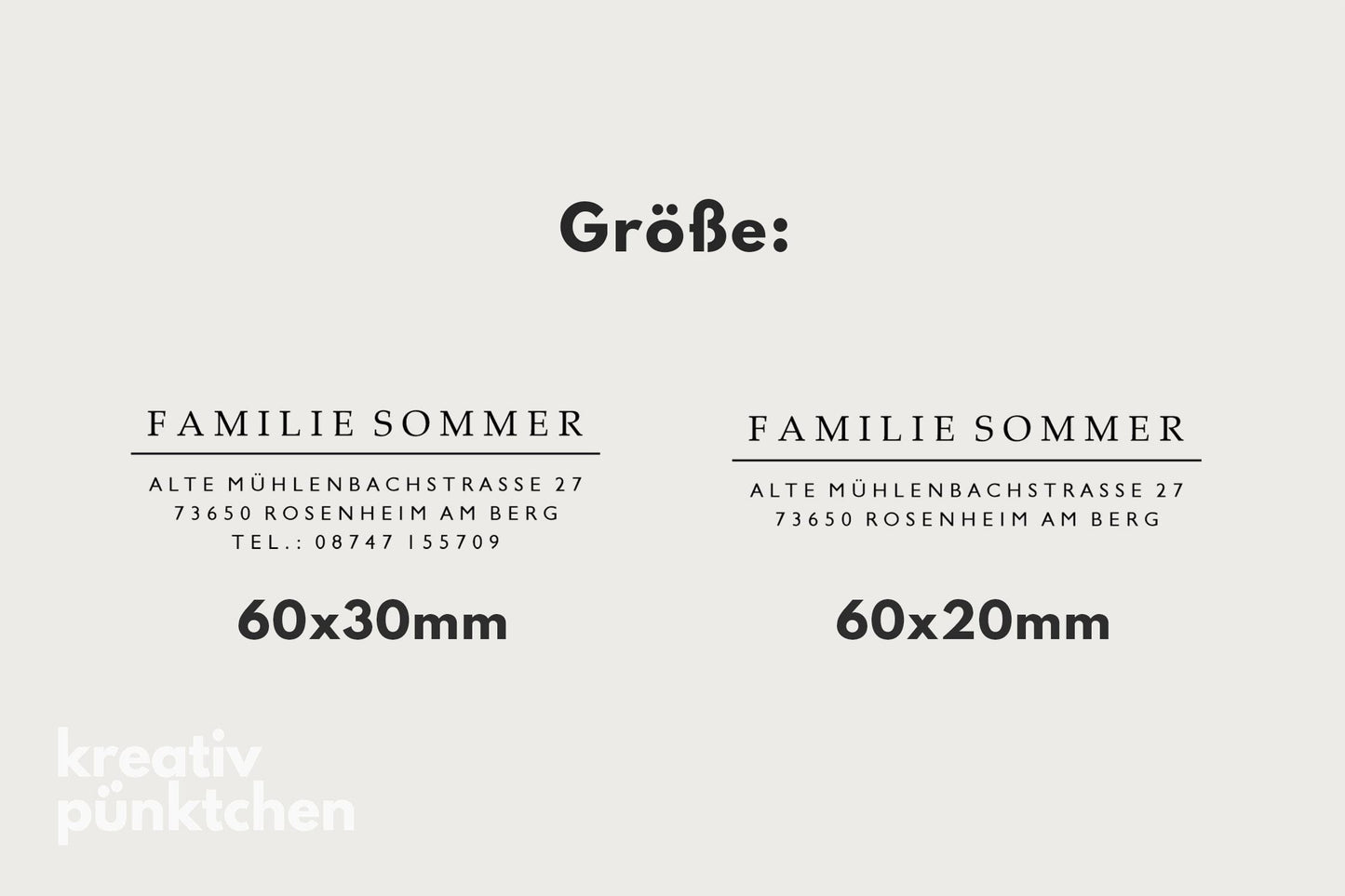 Adressstempel 9, Textstempel mit Adresse,  Stempel mit Namen und Adresse, personalisiert, Geschenk, Stempel Name, Namensstempel HS001
